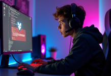 Jeune gamer frustré face à un écran Valorant en erreur